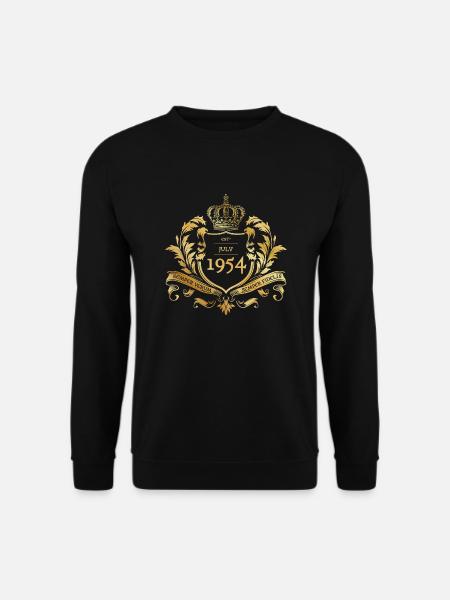 70th Birthday Established 07/1954 - Unisex Sweatshirt - black