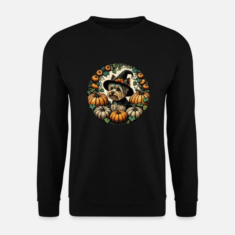 Halloween-Yorkie - Unisex Pullover - Schwarz