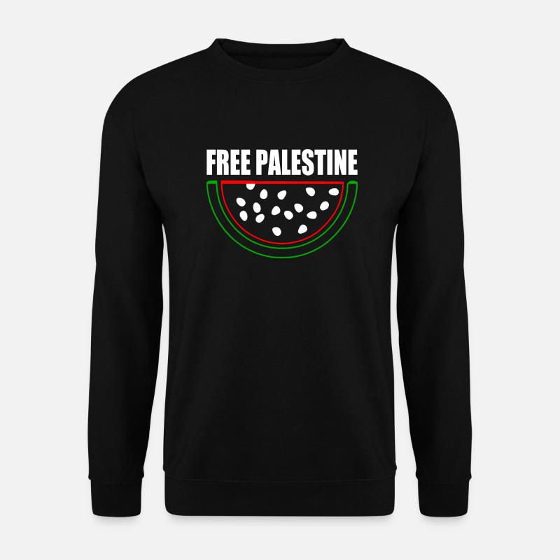 Free palestine Wassermelone Melone - Unisex Pullover - Schwarz