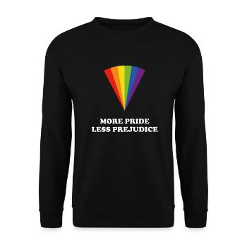 More Pride Less Prejudice - Unisex Sweatshirt - black - Front - Alina (178cm) & Michal (187cm)