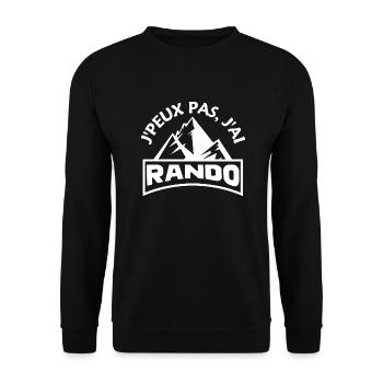 Humour randonnée Rando - Sweat-shirt Unisexe - noir - Devant - Alina (178cm) & Michal (187cm)