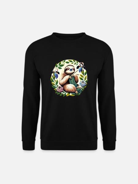Faultier stricken - Unisex Pullover - Schwarz