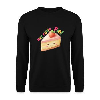 Hey, Cutie Pie! - Unisex Sweatshirt - black - Front - Alina (178cm) & Michal (187cm)