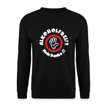 Alkoholfrei Nein Danke - Unisex Pullover - Schwarz - Vorne - Alina (178cm) & Michal (187cm)