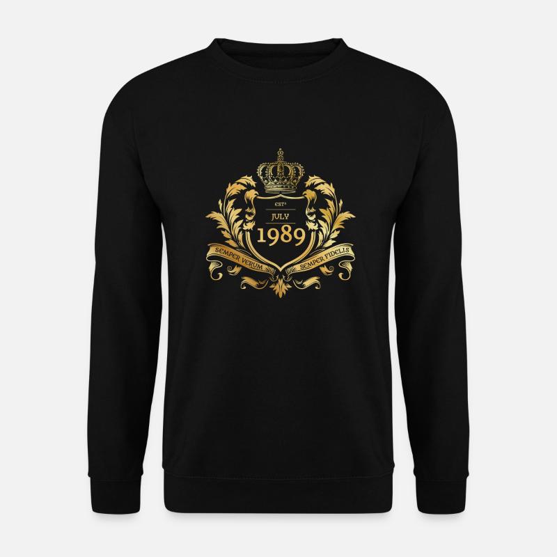 35th Birthday Established 07/1989 - Unisex Sweatshirt - black