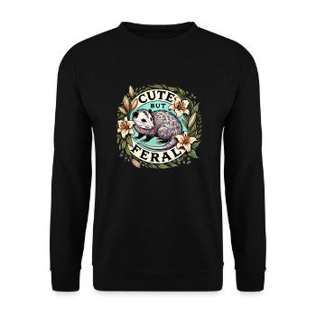 Niedlich, aber wild - Unisex Pullover - Schwarz - Vorne - Alina (178cm) & Michal (187cm)