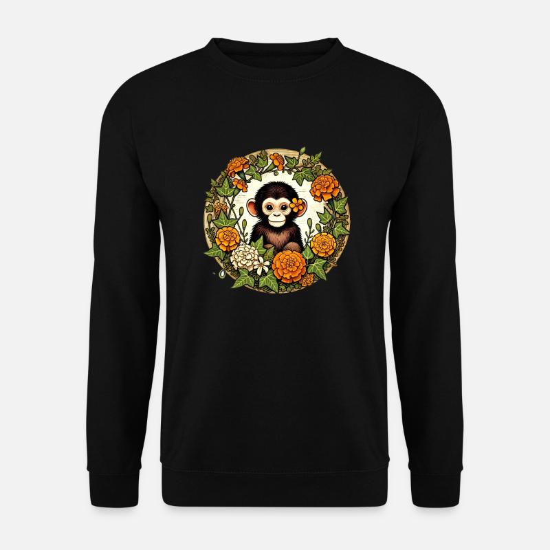 Schimpanse - Unisex Pullover - Schwarz