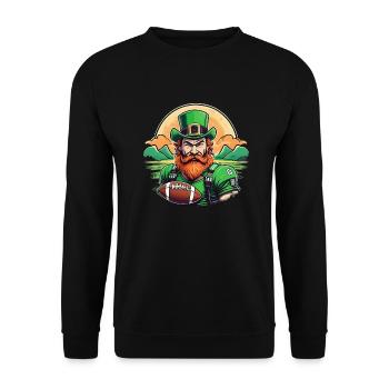 St. Patrick’s Day Shamrock Football américain - Sweat-shirt Unisexe - noir - Devant - Alina (178cm) & Michal (187cm)