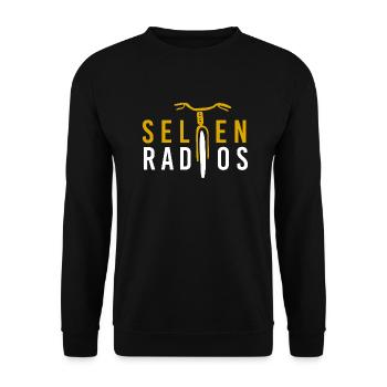 Selten radlos Fahrrad Bike - Unisex Pullover - Schwarz - Vorne - Alina (178cm) & Michal (187cm)