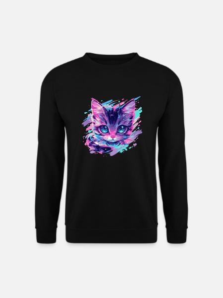 Kosmische Katze - Unisex Pullover - Schwarz