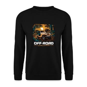 Offroad - 4x4 - All Terrain - Unisex Pullover - Schwarz - Vorne - Alina (178cm) & Michal (187cm)