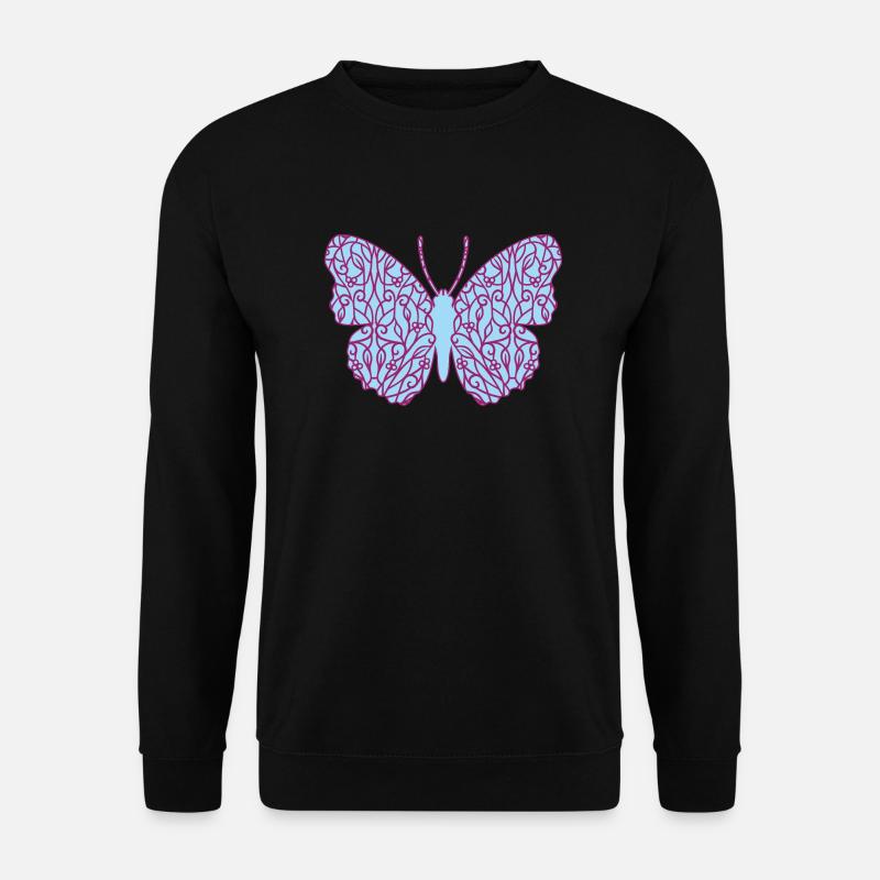 Dekorativer Schmetterling - Unisex Pullover - Schwarz