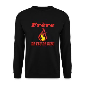 Frère DE FEU DE DIEU - Sweat-shirt Unisexe - noir - Devant - Alina (178cm) & Michal (187cm)