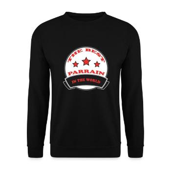 Das Beste PARRAIN - Unisex Pullover - Schwarz - Vorne - Alina (178cm) & Michal (187cm)
