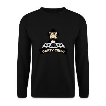 duck party crew - Unisex Pullover - Schwarz - Vorne - Alina (178cm) & Michal (187cm)