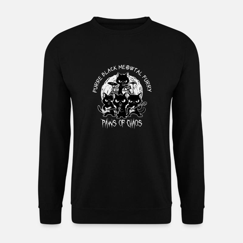 Purre Black Meowtal Furry - Unisex Pullover - Schwarz