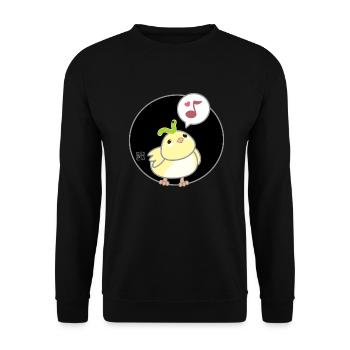 Bird Korean - Japanese Style 02 - Unisex Sweatshirt - black - Front - Alina (178cm) & Michal (187cm)