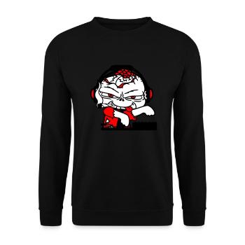 Zombie Monster DJ Horreur Mixer Musique de fête - Sweat-shirt Unisexe - noir - Devant - Alina (178cm) & Michal (187cm)
