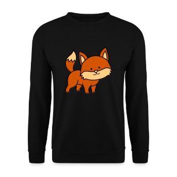 fuchs - Unisex Pullover - Schwarz - Vorne - Alina (178cm) & Michal (187cm)