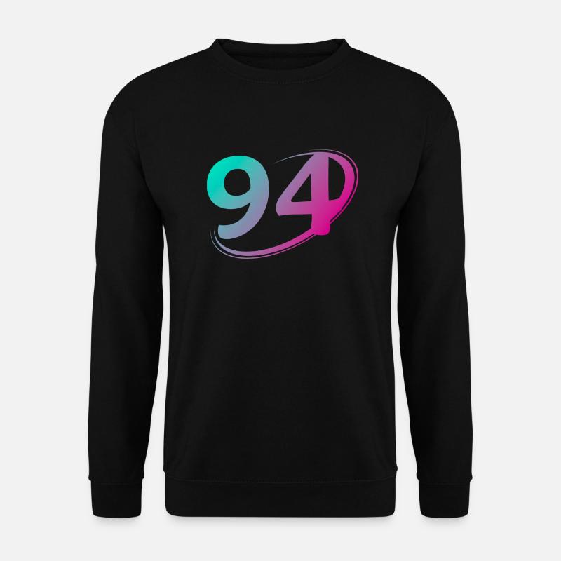 Nummer 94 mehrfarbig - Unisex Pullover - Schwarz