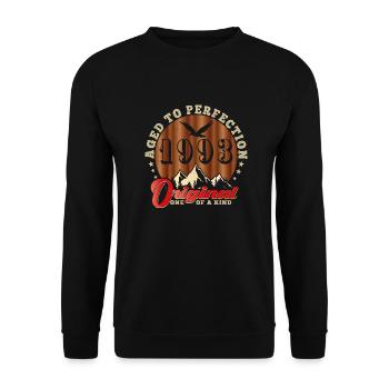 Ikonisches Jubiläum 1993 - Unisex Pullover - Schwarz - Vorne - Alina (178cm) & Michal (187cm)