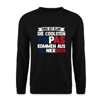 French French France - Unisex Sweatshirt - black - Front - Alina (178cm) & Michal (187cm)
