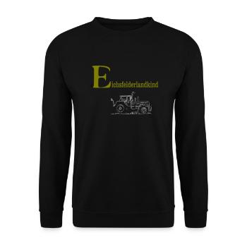 eichsfelderlandkind - Unisex Pullover - Schwarz - Vorne - Alina (178cm) & Michal (187cm)