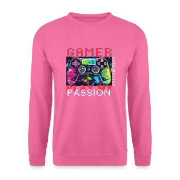 GAMER, Joue ma Passion, Maître du Jeu - Sweat-shirt Unisexe - rose - Devant