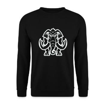 Éléphant mammouth - Sweat-shirt Unisexe - noir - Devant - Alina (178cm) & Michal (187cm)
