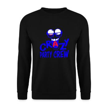 Crazy Party Crew Team Crazy Face Friends - Unisex Sweatshirt - black - Front - Alina (178cm) & Michal (187cm)