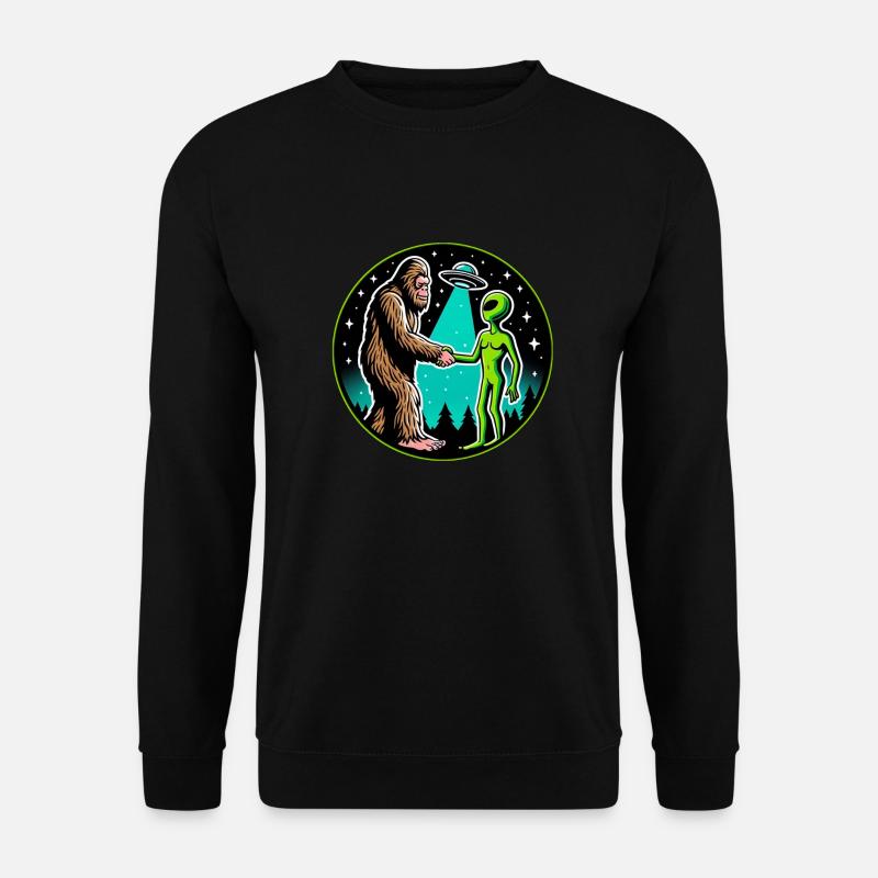 Bigfoot Alien Alliance - Lustiges SciFi-Kryptid - Unisex Pullover - Schwarz