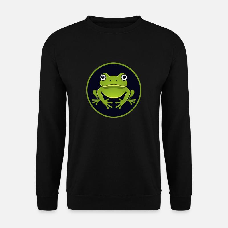 Quirliger Frosch - Unisex Pullover - Schwarz