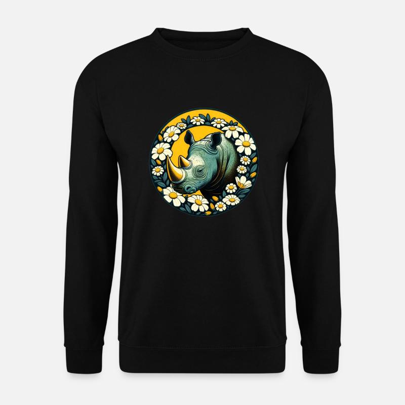 Nashorn - Unisex Pullover - Schwarz