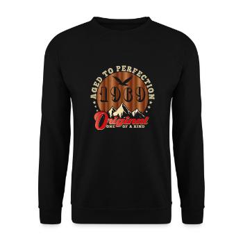 Anniversaire emblématique de 1969 - Sweat-shirt Unisexe - noir - Devant - Alina (178cm) & Michal (187cm)
