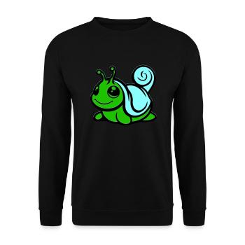Bande dessinée d’escargot - Sweat-shirt Unisexe - noir - Devant - Alina (178cm) & Michal (187cm)