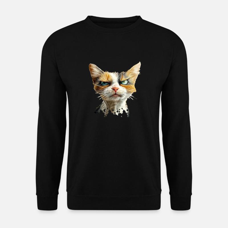 Crumpy Cat - Unisex Pullover - Schwarz