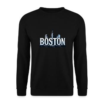 Boston – Wo Geschichte neu geschrieben wird! - Unisex Pullover - Schwarz - Vorne - Alina (178cm) & Michal (187cm)