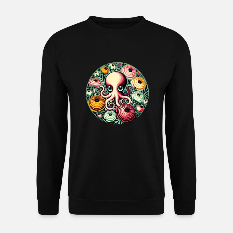 Krake - Unisex Pullover - Schwarz