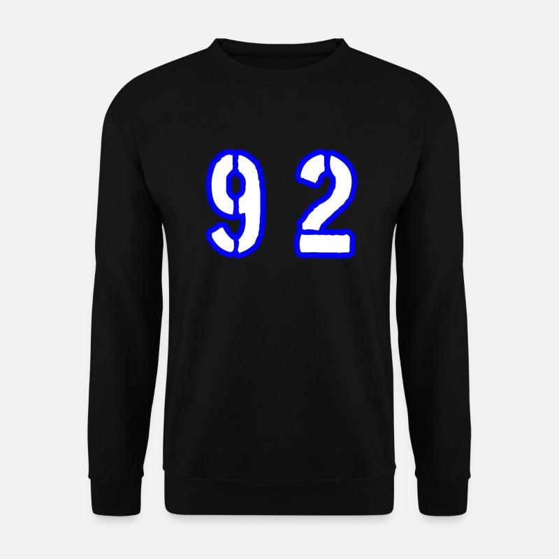 92 Zahl Symbol - Unisex Pullover - Schwarz