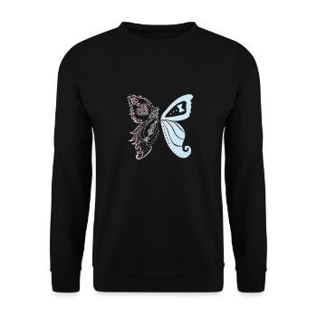 Bride and groom as butterflies - Unisex Sweatshirt - black - Front - Alina (178cm) & Michal (187cm)