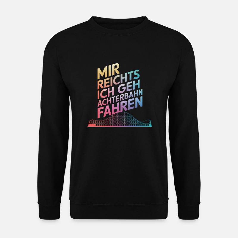 Achterbahn Freizeitpark Roller Coaster - Unisex Pullover - Schwarz
