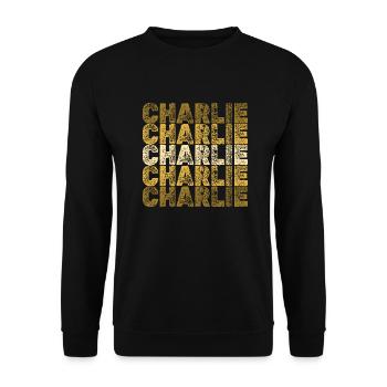 Charlie - Sweat-shirt Unisexe - noir - Devant - Alina (178cm) & Michal (187cm)