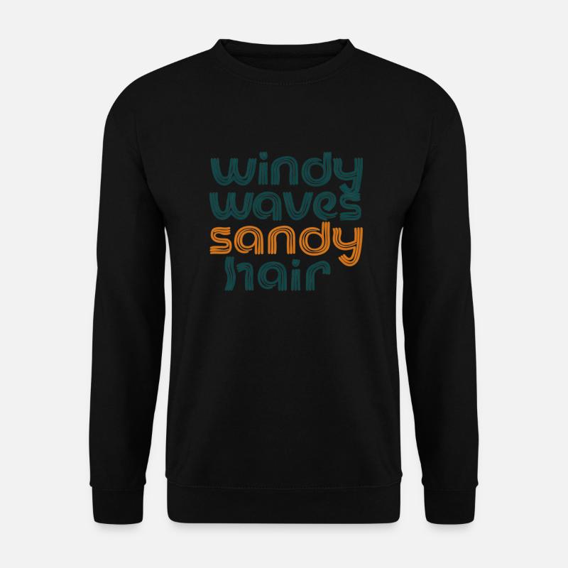 windy waves - Unisex Pullover - Schwarz