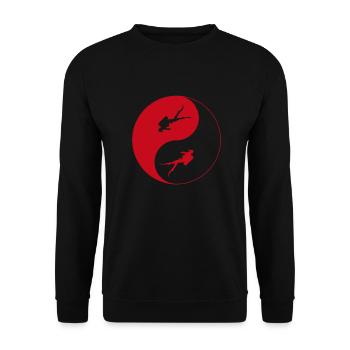 Tauchen, einfach tauchen - Unisex Pullover - Schwarz - Vorne - Alina (178cm) & Michal (187cm)