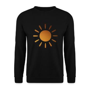 Sonne - Unisex Pullover - Schwarz - Vorne - Alina (178cm) & Michal (187cm)