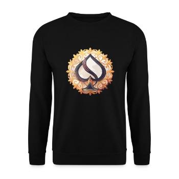 Queen of Spades, Hotwife, Cuckold, Cuck, Wife, - Unisex Pullover - Schwarz - Vorne - Alina (178cm) & Michal (187cm)