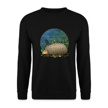 Hedgehog - Unisex Sweatshirt - black - Front - Alina (178cm) & Michal (187cm)
