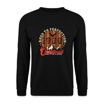 Ikonisches Jubiläum von 1950 - Unisex Pullover - Schwarz - Vorne - Alina (178cm) & Michal (187cm)