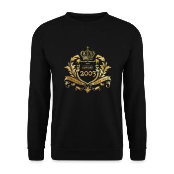 22. Geburtstag Semper Verum - Established 01/2003 - Unisex Pullover - Schwarz - Vorne - Alina (178cm) & Michal (187cm)