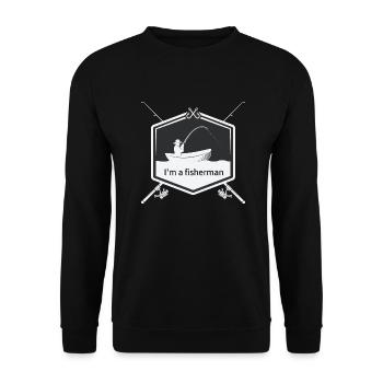 Je suis pêcheur #2 - Sweat-shirt Unisexe - noir - Devant - Alina (178cm) & Michal (187cm)